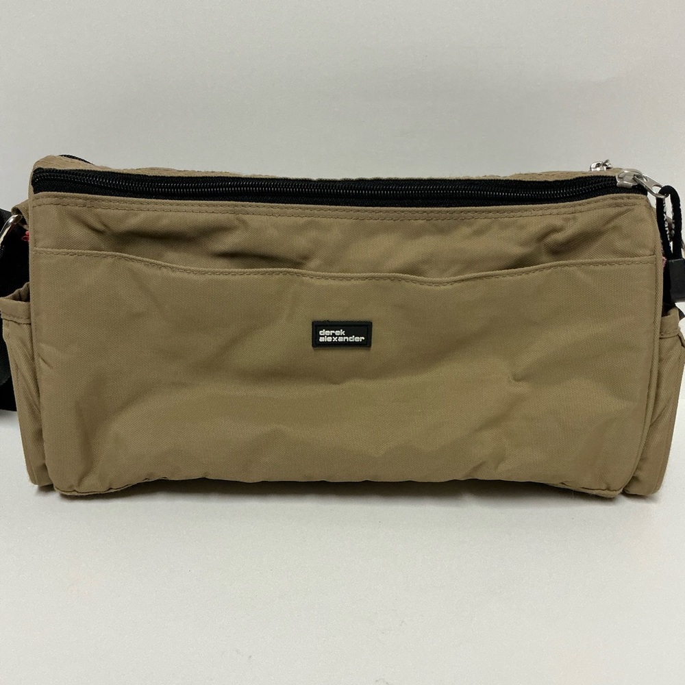 Derek Alexander Nylon Two-Handle Double Top Zip Small Bag